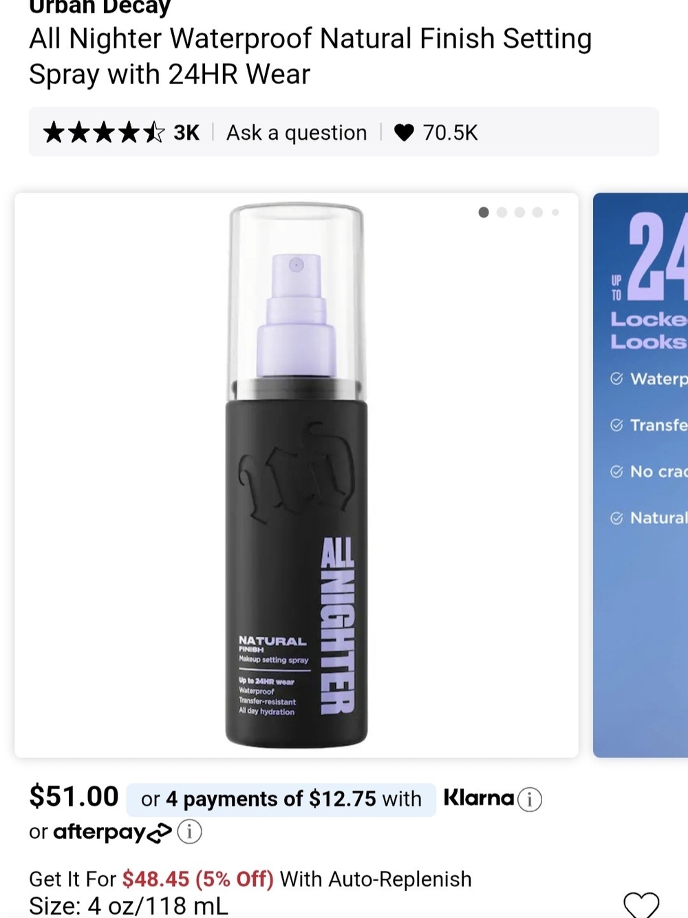 Urban Decay All Nighter Setting Spray